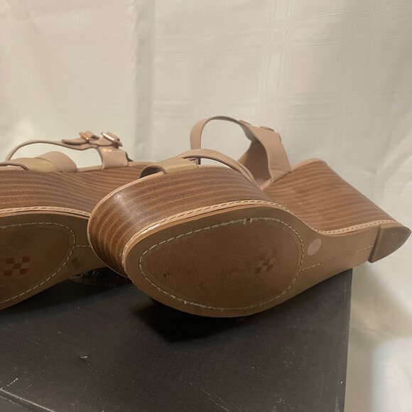 Vince Camu, Giada, Wedge Platform Sandals, Rose Gold / Cross, Size 10M - Picture 4 of 4